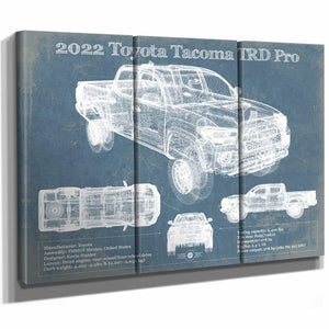 2022 Toyota Tacoma TRD Pro Blueprint Vintage Auto Print