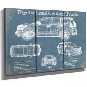 Toyota Land Cruiser Prado (2016) Blueprint Vintage Auto Patent Print