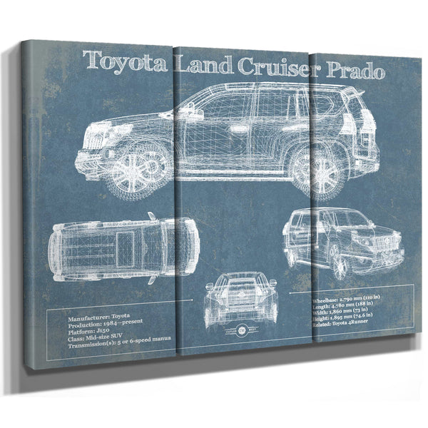 Toyota Land Cruiser Prado (2016) Blueprint Vintage Auto Patent Print