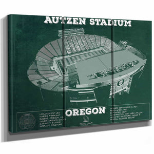 Vintage Autzen Stadium - Oregon Ducks Football Print