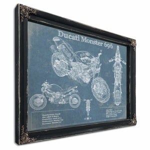 Ducati Monster 696 Blueprint Motorcycle Patent Print