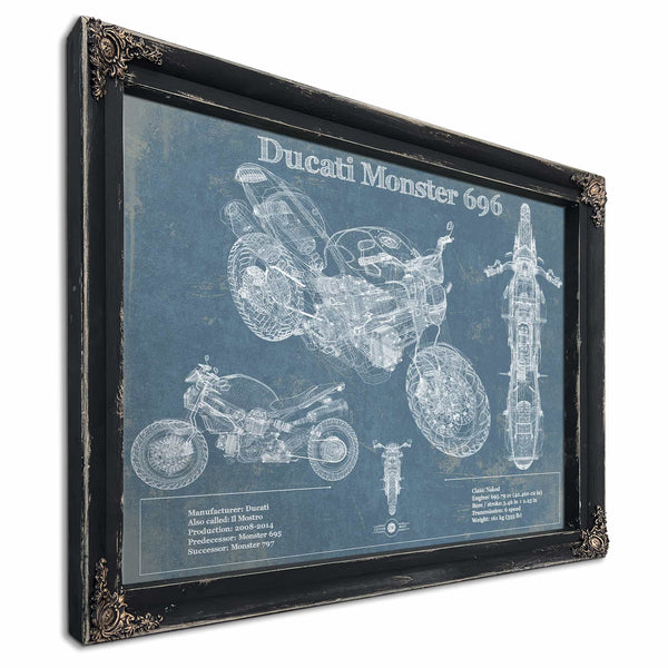 Ducati Monster 696 Blueprint Motorcycle Patent Print