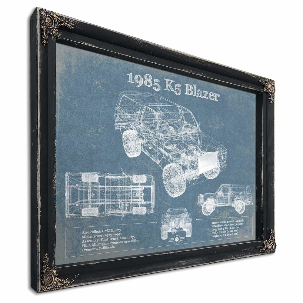 1985 Chevrolet K5 Blazer Blueprint Vintage Auto Patent Print