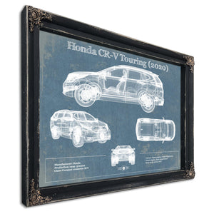 Honda CR-V Touring (2020) Vintage Blueprint Auto Print