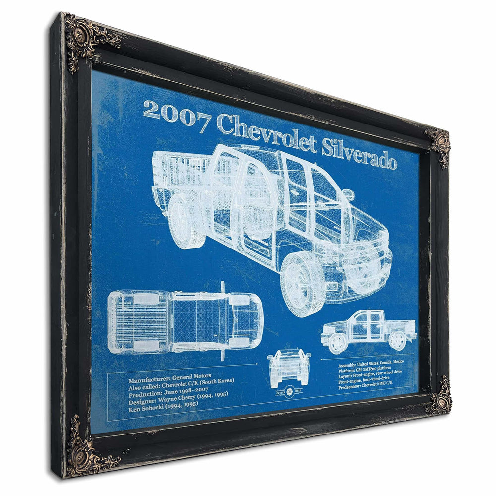2007 Chevrolet Silverado 1500 Vintage Blueprint Auto Print