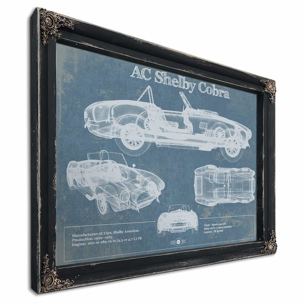 AC Shelby Cobra Blueprint Vintage Auto Print