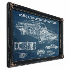 1989 Chevrolet Monte Carlo SS Blueprint Vintage Auto Patent Print