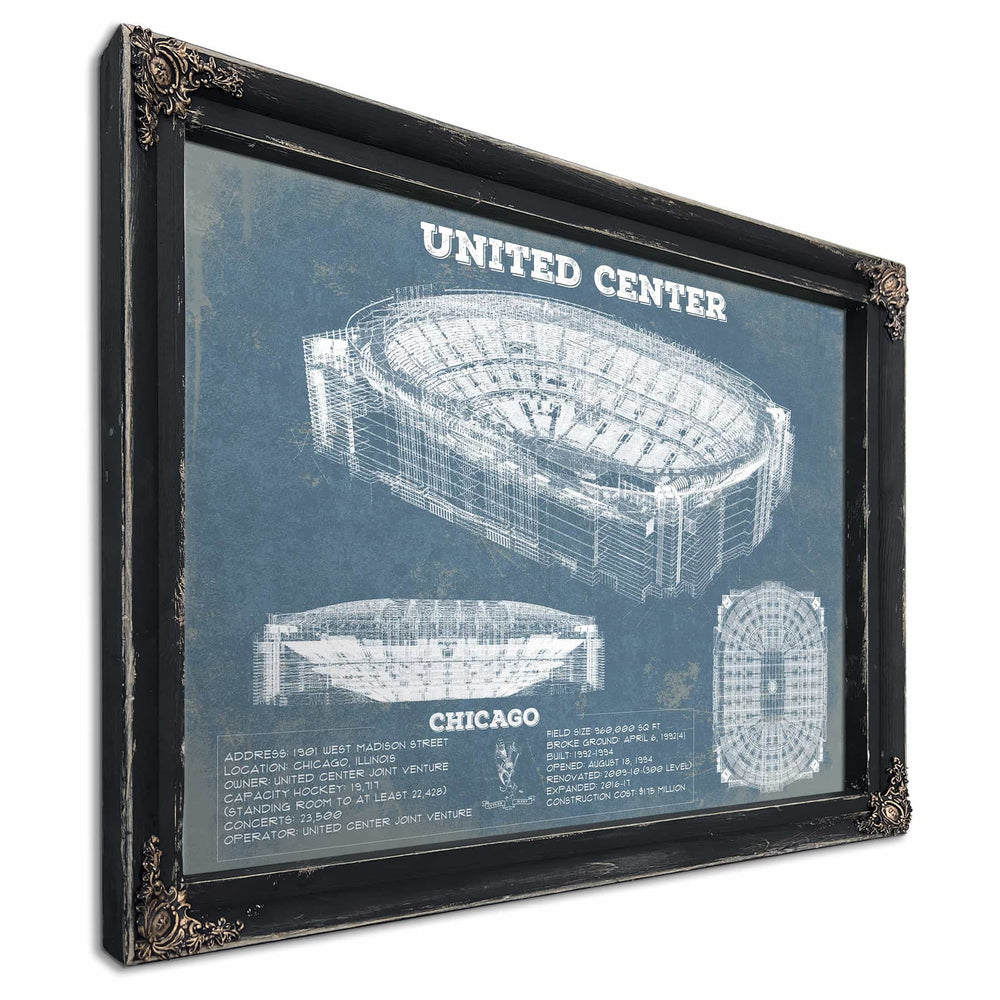 United Center - Chicago Blackhawks Vintage Hockey Print