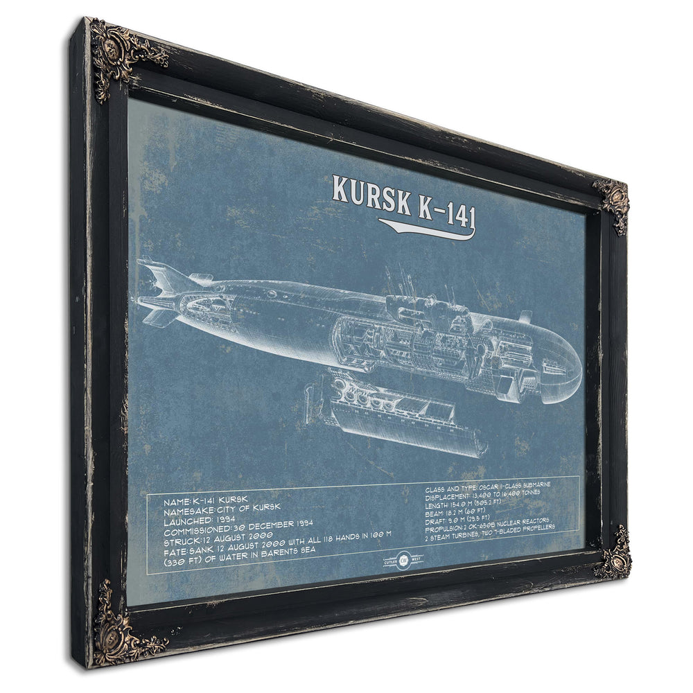 Kursk K-141 Russian Submarine  Vintage Maritime Print