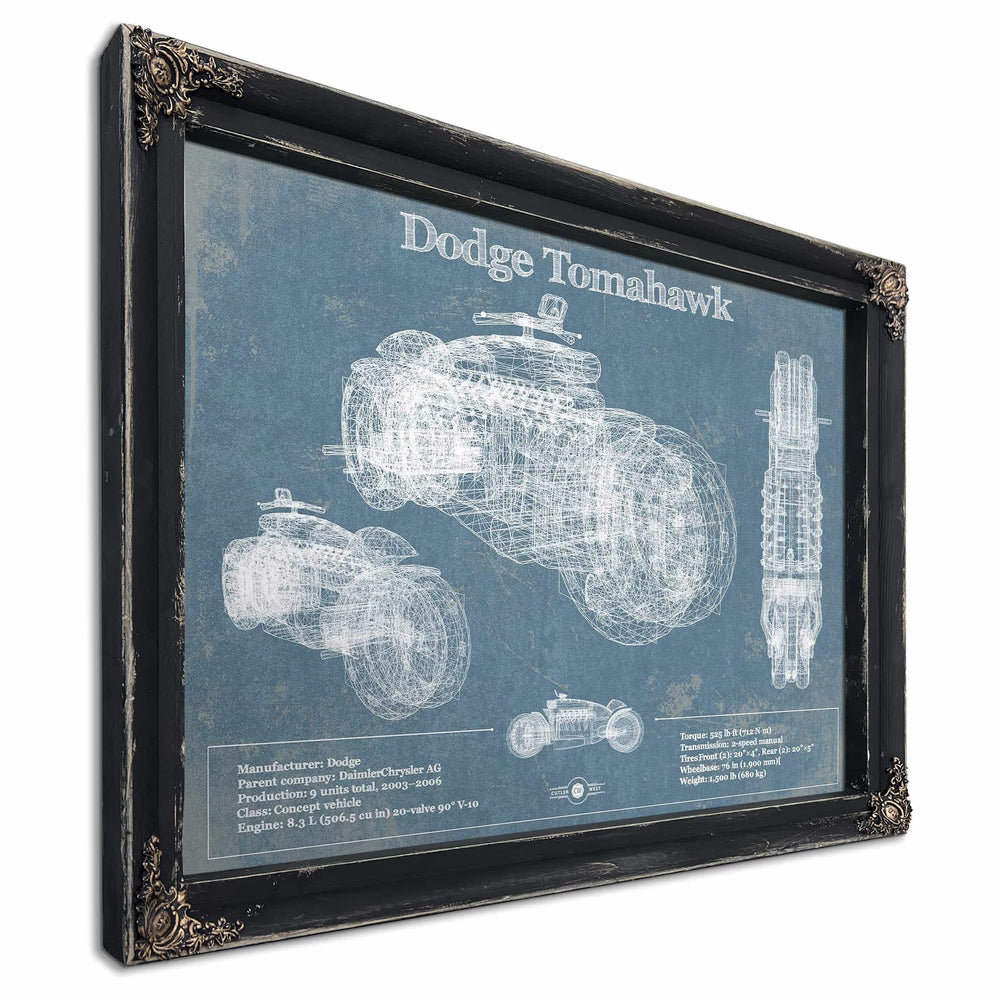 Dodge Tomahawk Vintage Blueprint Auto Print