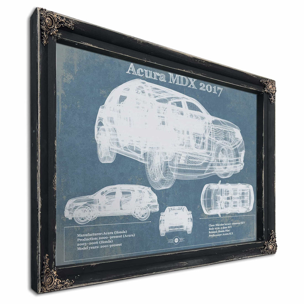 Acura MDX 2017 Vintage Blueprint Auto Print