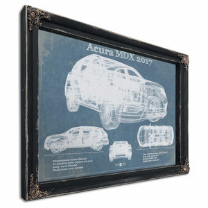 Acura MDX 2017 Vintage Blueprint Auto Print
