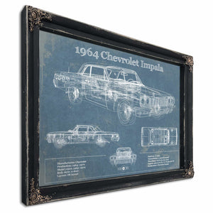 1964 Chevrolet Impala Original Blueprint Art