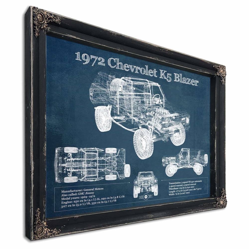 1972 Chevrolet K5 Blazer Blueprint Vintage Auto Patent Print