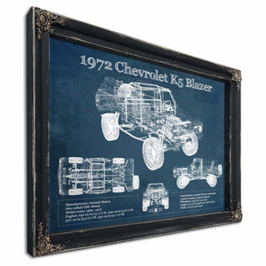1972 Chevrolet K5 Blazer Blueprint Vintage Auto Patent Print