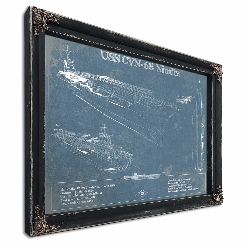 USS Nimitz CVN-68 Aircraft Carrier Blueprint Original Military