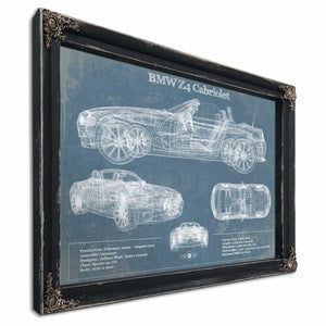BMW Z4 Cabriolet Vintage Blueprint Auto Print