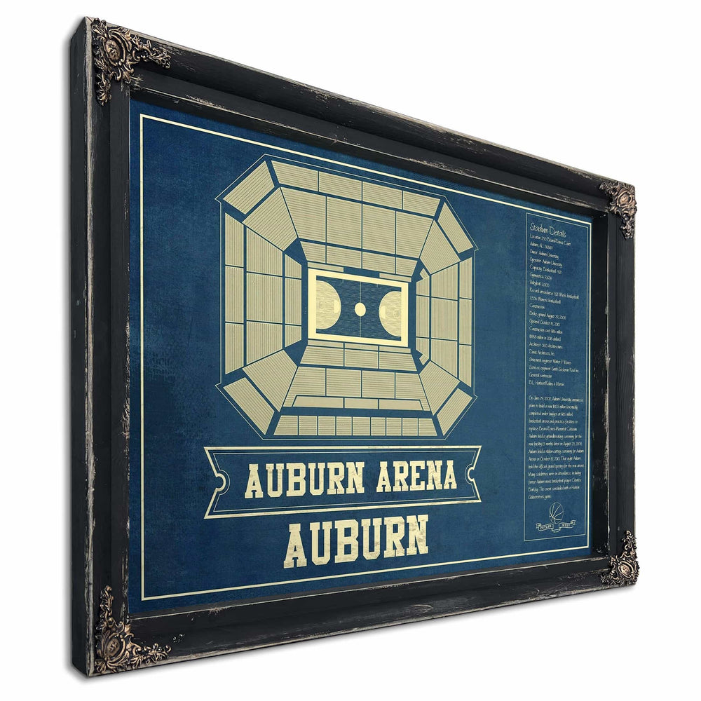 Auburn Tigers - Auburn Arena Vintage Blueprint