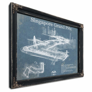 Singapore Grand Prix Blueprint Race Track Print
