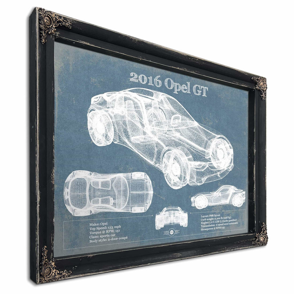 2016 Opel GT Concept Original Vintage Car Print