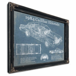 1984 Cadillac Eldorado Vintage Blueprint Auto Print