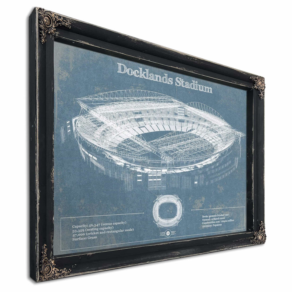 Docklands Stadium (Marvel Stadium) Vintage Australian Football AFL Stadium Print