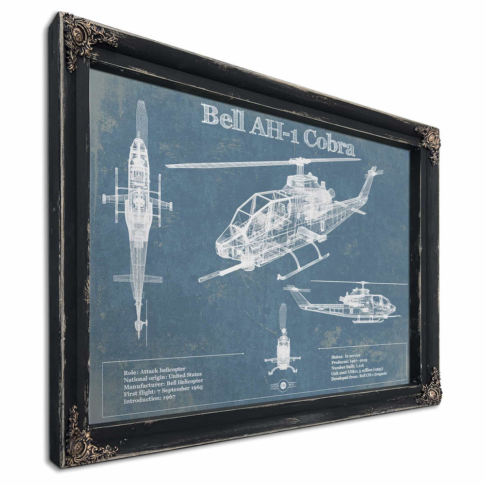 Bell AH-1 HueyCobra/Cobra Vintage Original Blueprint Military Print