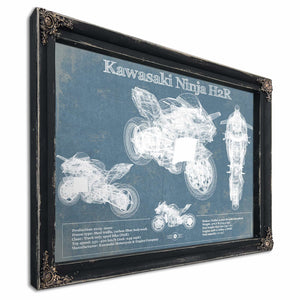 Kawasaki H2R Ninja Blueprint Motorcycle Patent Print