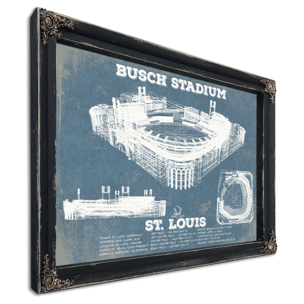 St. Louis Cardinals Busch Stadium Vintage Baseball Print