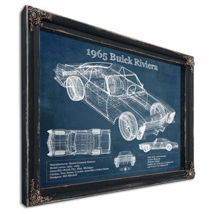 1965 Buick Riviera Vintage Blueprint Auto Print