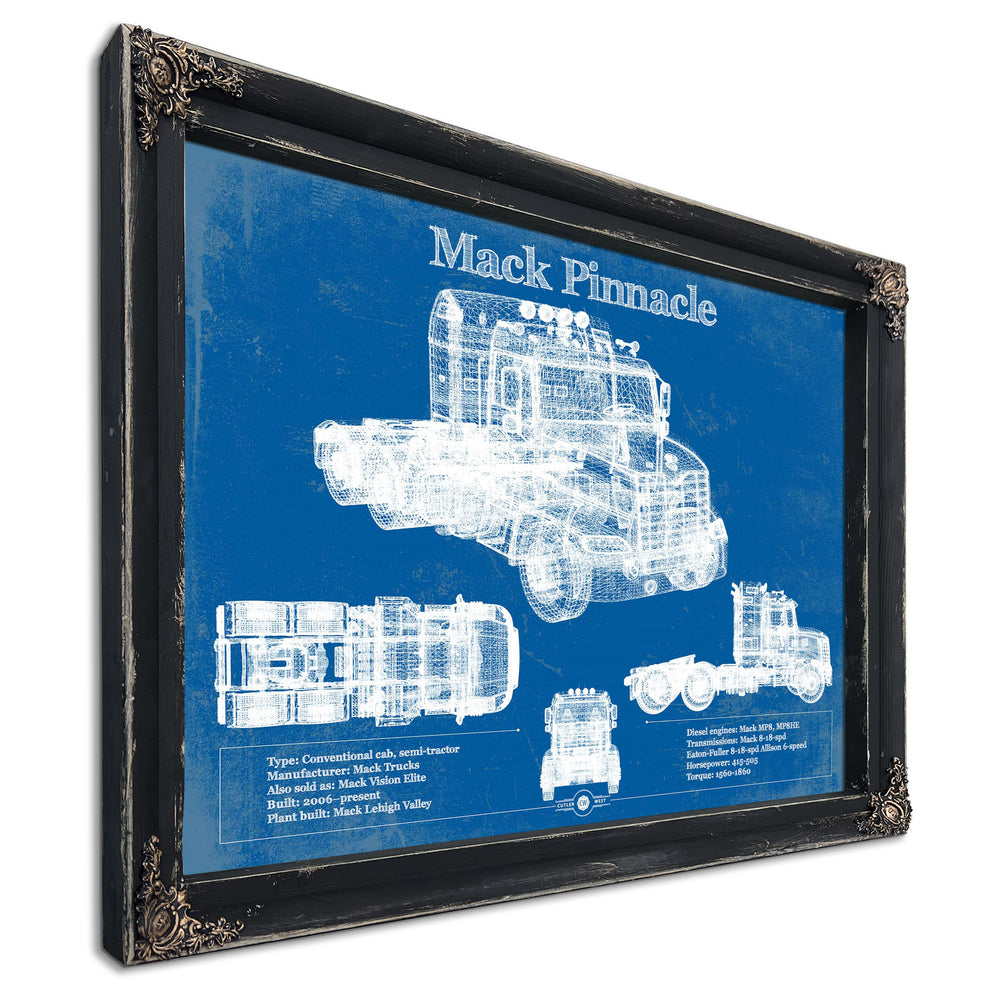 Mack Pinnacle Blueprint Vintage Truck Print