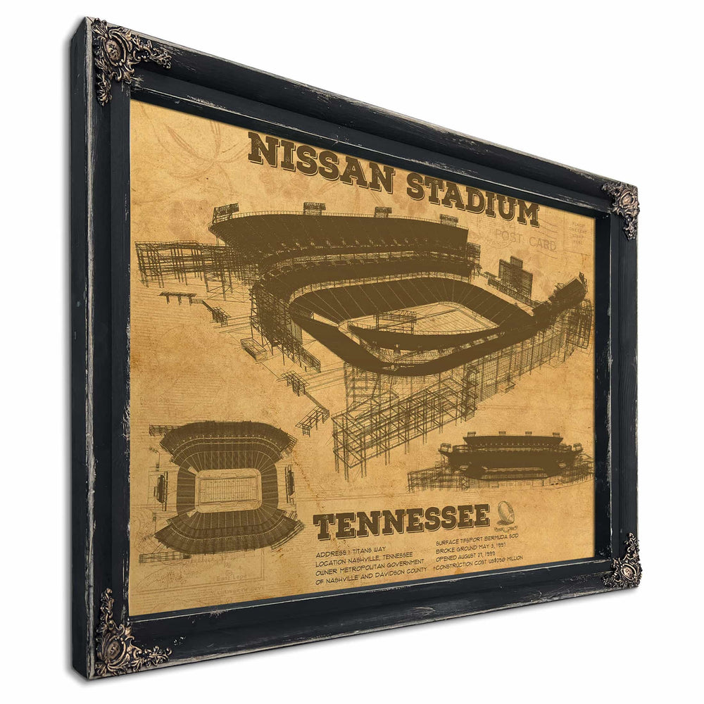 Tennessee Titans Nissan Stadium - Vintage Football Print 2