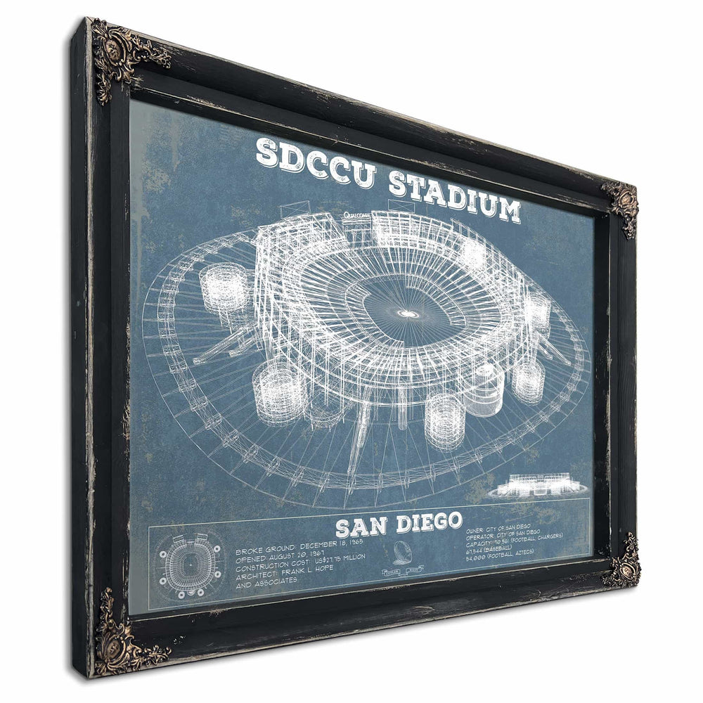 SDCCU Stadium Qualcomm San Diego Stadium - Vintage San Diego State Aztecs Football Print
