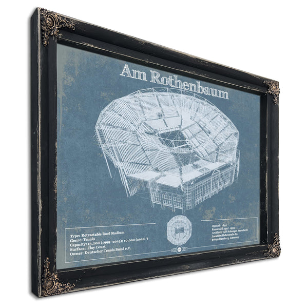 Tennisstadion Am Rothenbaum - German Open Tennis Championships Blueprint Vintage Print