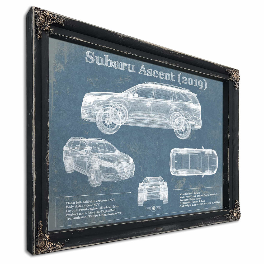 Subaru Ascent 2019 Blueprint Vintage Auto Print