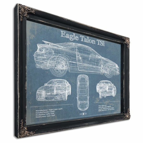Vintage Eagle Talon TSi Blueprint Vintage Auto Print