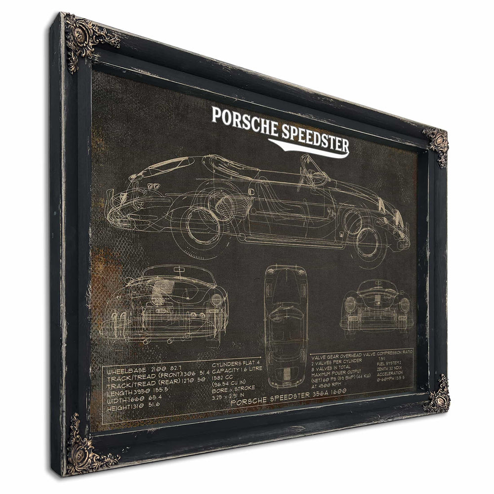 Porsche Speedster 356A 1600 Vintage Auto Print