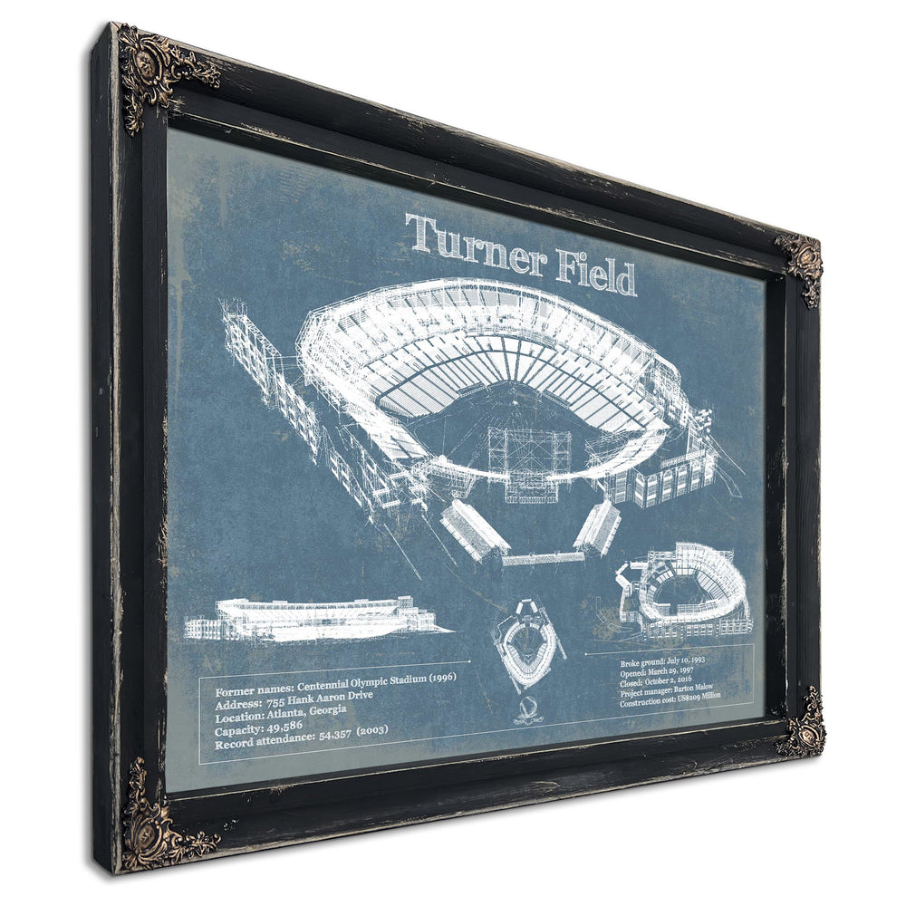 Turner Field - Atlanta Braves (MLB) Vintage Baseball Print