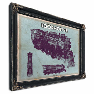 Locomotive Vintage Train Print