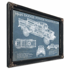 1946 Dodge Power Wagon X Cab Vintage Blueprint Auto Print