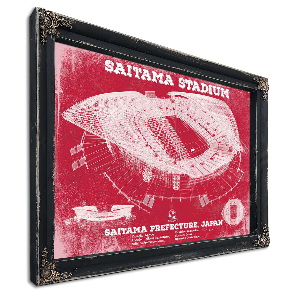 Japan National Football Team Red Saitama Stadium Soccer Print