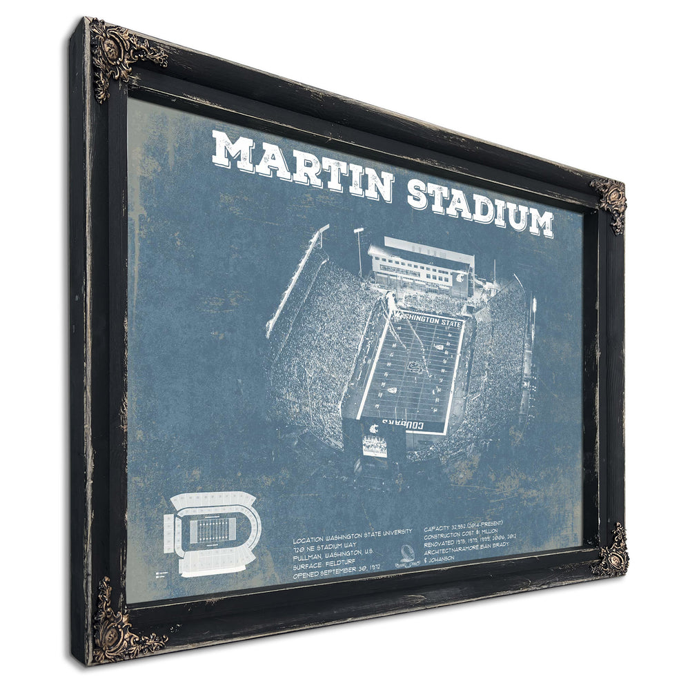 Washington State Cougars Martin Stadium Vintage Art Print