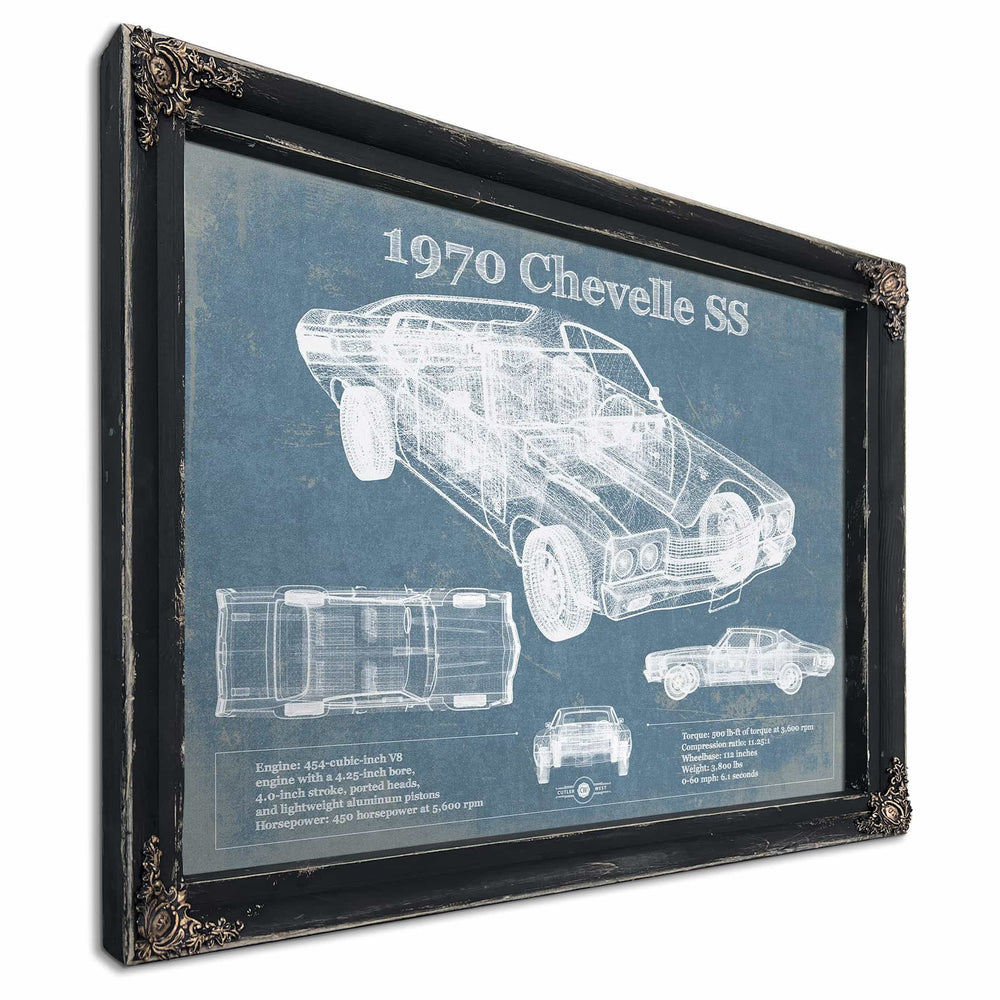 1970 Chevrolet Chevelle SS Original Blueprint Art