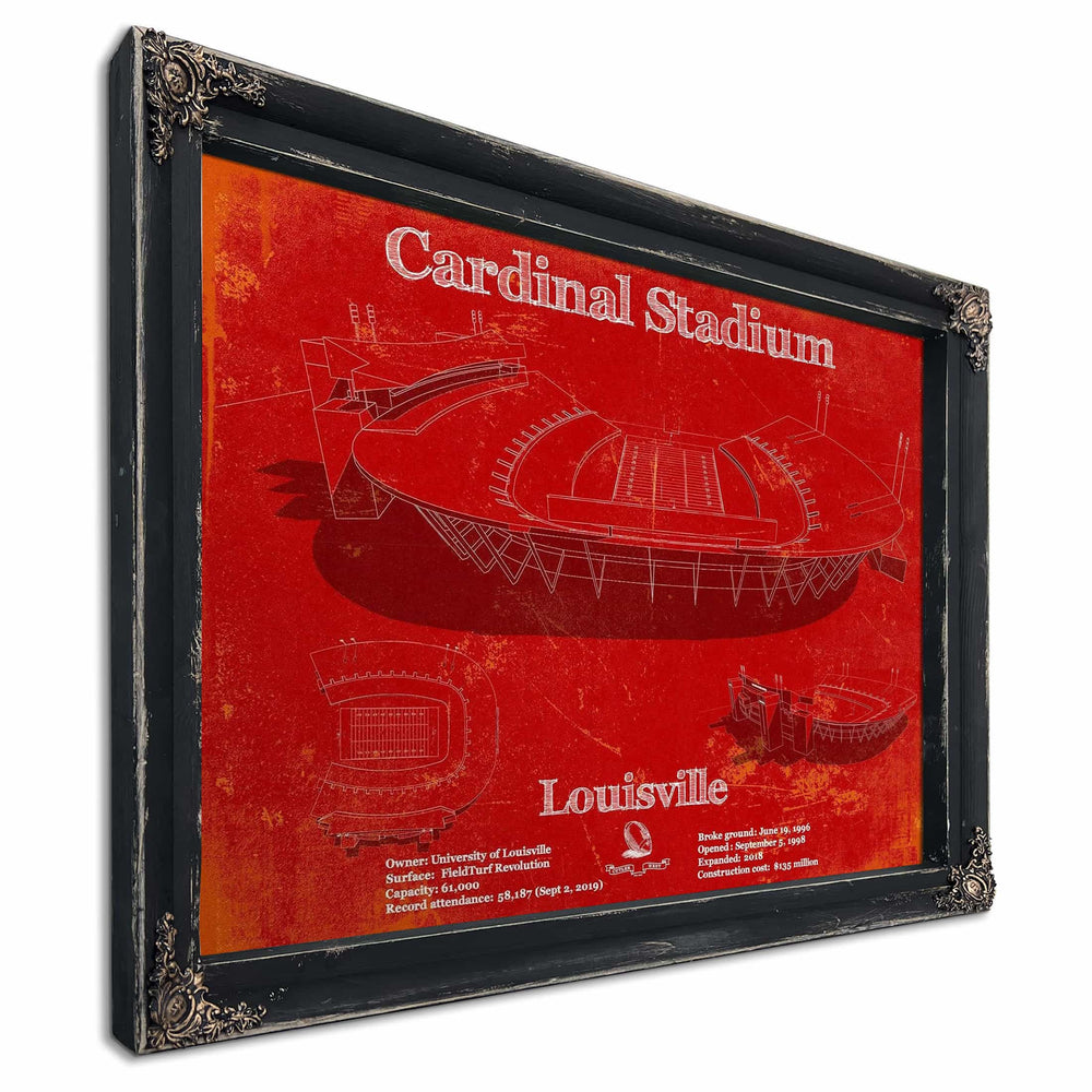 Cardinal Stadium Louisville Cardinals Football Vintage Art Print