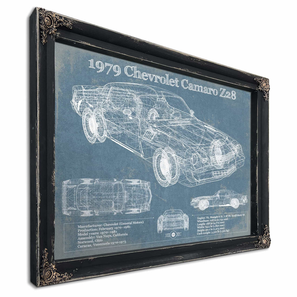 1979 Chevrolet Camaro Z28 Blueprint Vintage Auto Patent Print