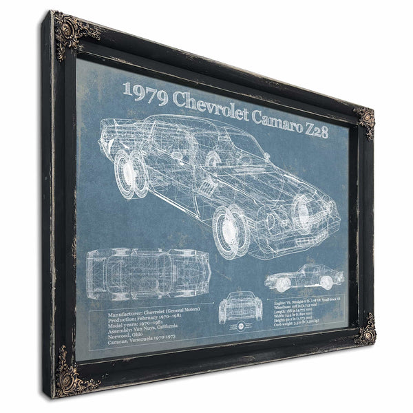1979 Chevrolet Camaro Z28 Blueprint Vintage Auto Patent Print