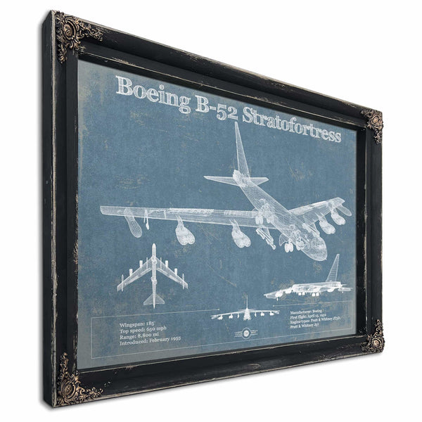 Boeing B-52 Stratofortress Patent Blueprint Original Military Wall Art