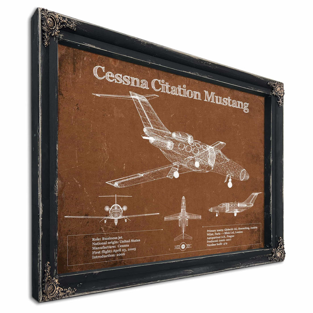 Cessna Citation Mustang Original Blueprint Art