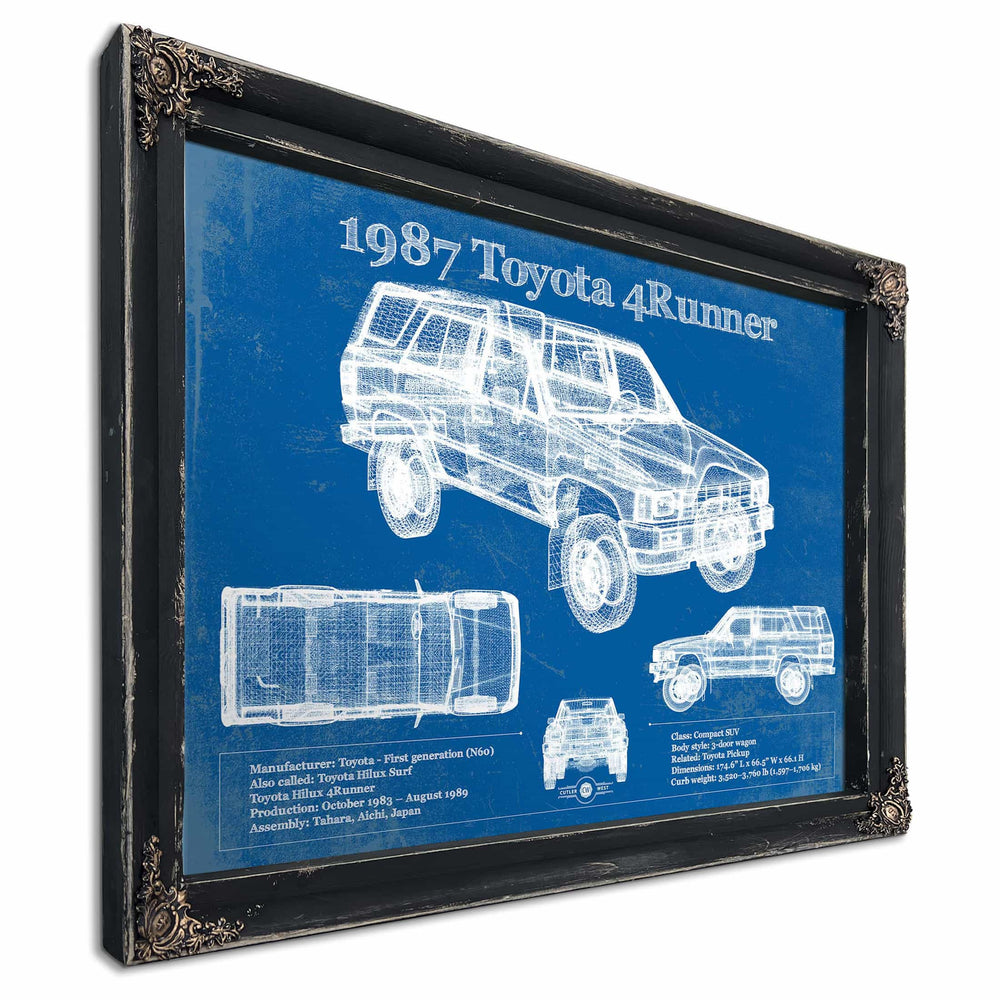 1987 Toyota 4runner Vintage Blueprint Auto Print