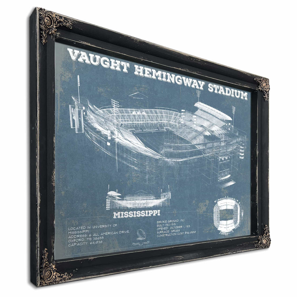 Vaught-Hemingway Stadium - Ole Miss Football Vintage Art Print